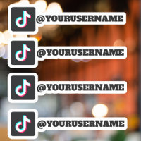 Logo TikTok personnalisé Social Media Name Sticker