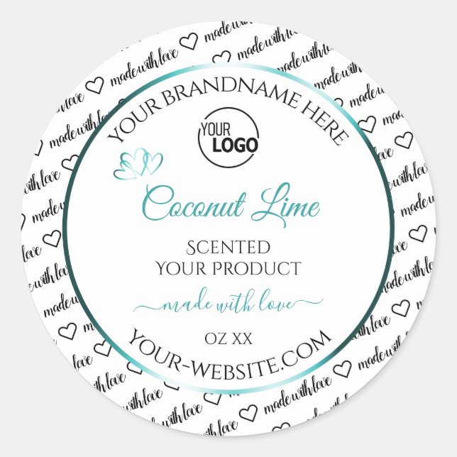 Logo Turquoise du Étiquette de produits Cloud noir (Devant)