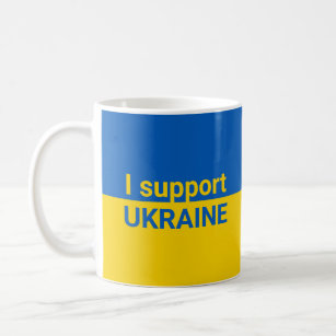 Logo Ukraine personnalisé & texte tasses modernes