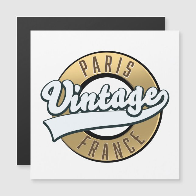 Logo vintage Paris France (Devant / Derrière)