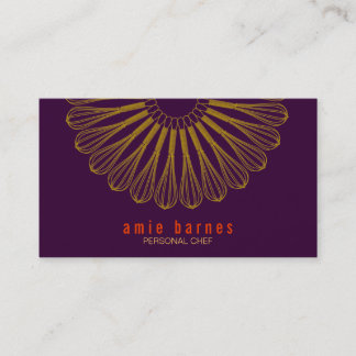 Logo Whisk du chef personnel Carte de visite viole