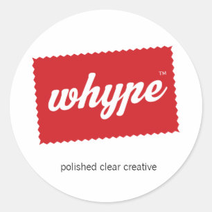 Logo Whype poli autocollants créatifs clairs