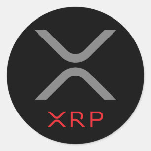 Logo XRP Gris et Rouge ripple Sticker