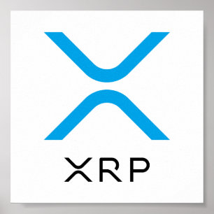 Logo XRP Ripple Bleu & Noir   Poster