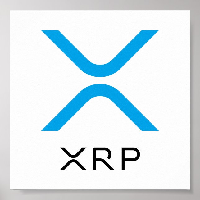 Logo XRP Ripple Bleu & Noir | Poster (Devant)