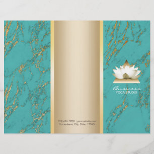 Logo Yoga Lotus Gold & Tirqipose Marbre Tri-Fold