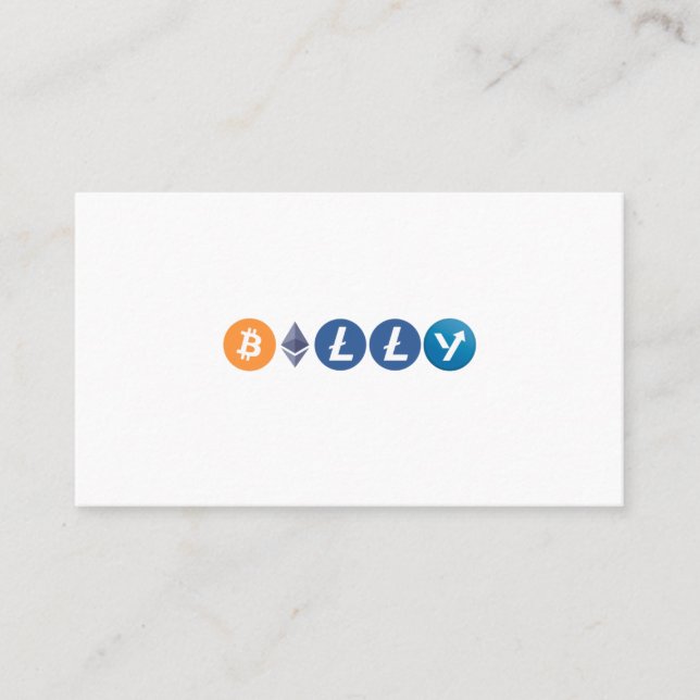 Logos de crypto-monnaie personnalisés Cartes de vi (Devant)