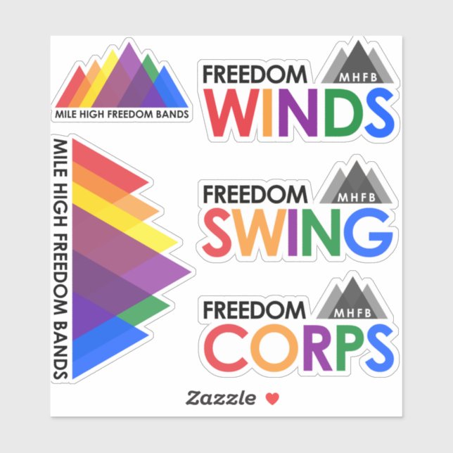 Logos d'ensemble MHFB 5 Stickers Set (Feuille)