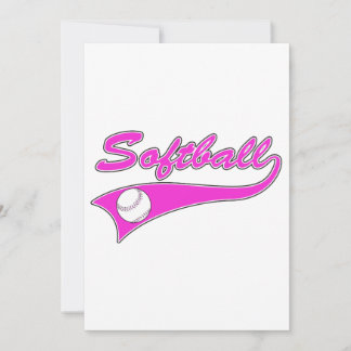 logotype de texte de script softball rose