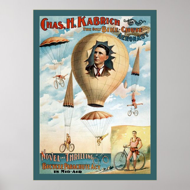 Loi sur le parachute de bicyclette ~ Poster sur la (Devant)
