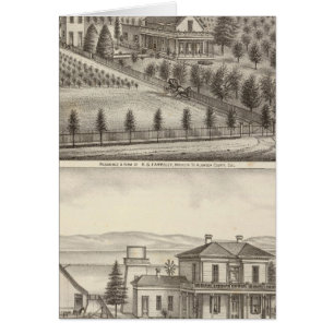 Loin, les résidences des Mathews, les fermes