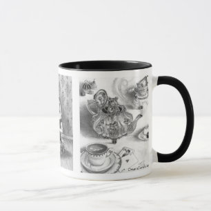 Loir Alice de lièvres de mars dans la tasse du