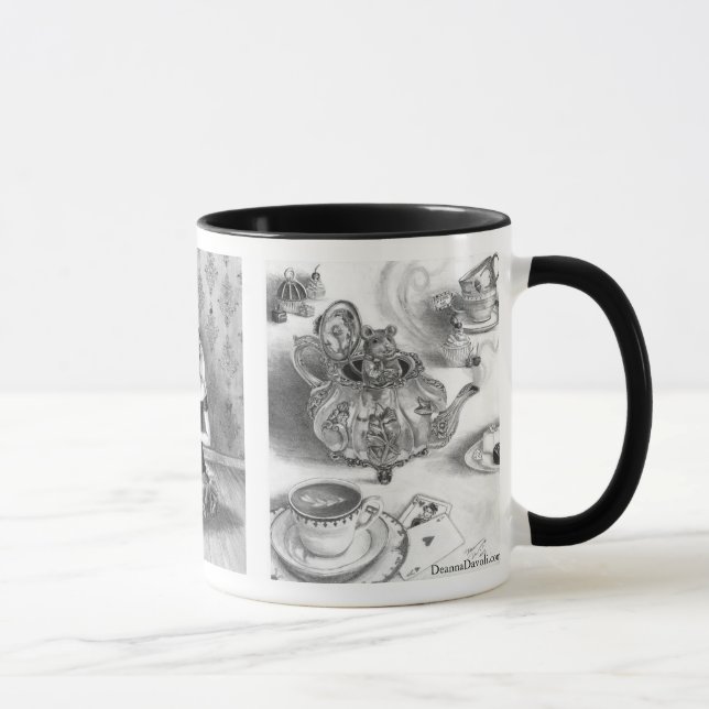 Loir Alice de lièvres de mars dans la tasse du (Droite)