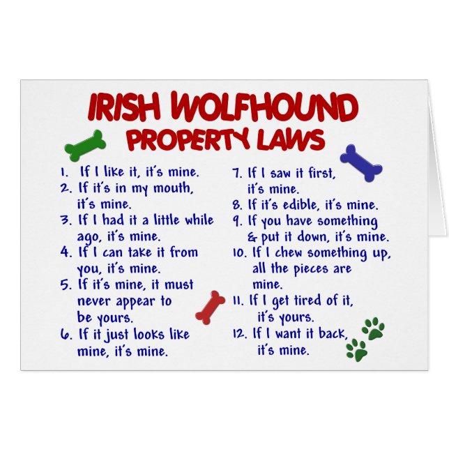 Lois 2 de propriété de CHIEN-LOUP IRLANDAIS (Devant horizontal)