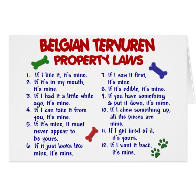 Lois BELGES 2 de propriété de TERVUREN (Devant horizontal)