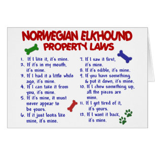 Lois NORVÉGIENNES 2 de propriété d'ELKHOUND