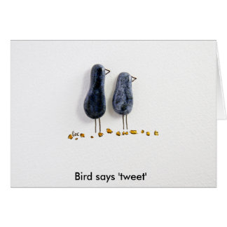 L'oiseau dit 'tweet' joli couple en céramique bleu
