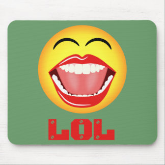 LOL Visage Jaune Amusant Mousepad Tapis de souris