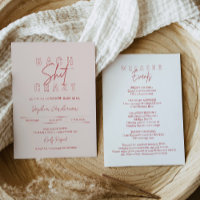 LOLA Bachelorette Fête Invitation & Itinéraire