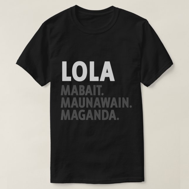 Lola Filipino Grandma - Funny T-Shirt philippin (Design devant)
