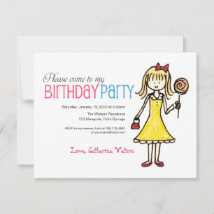 Lollipop, Invitations Fête d'Anniversaire