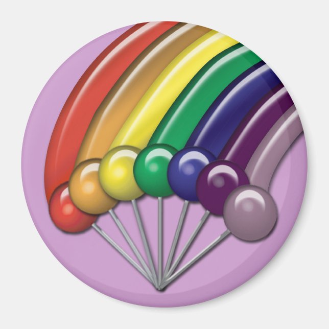 Lollipops et Rainbows Magnets personnalisables (Devant)
