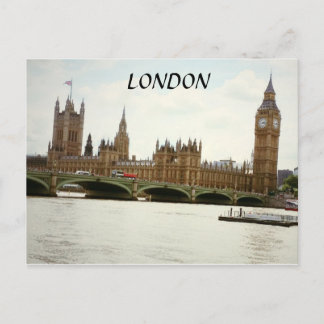 London Big Ben Parlement et carte postale Thames