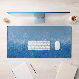 London Blue Abstrait Art Desk Mat