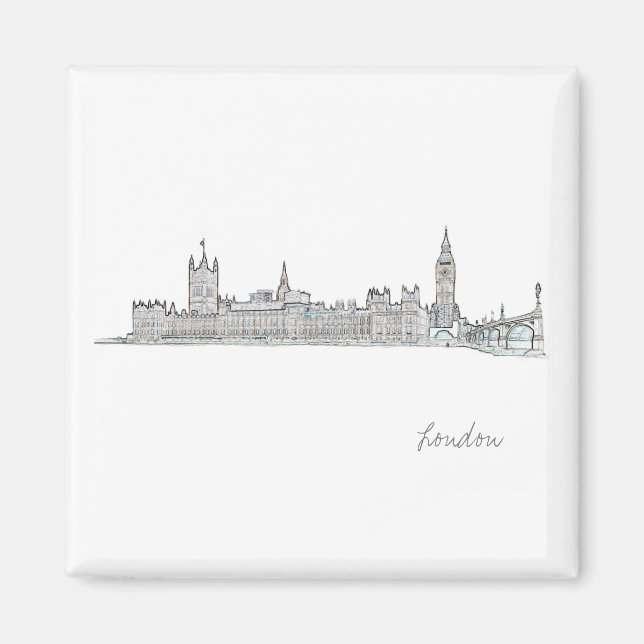 London City Big Ben Architecture Magnet (Devant)