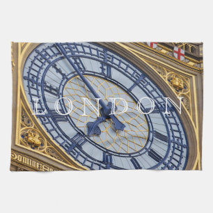 London Elizabeth Tower horloge vue thé serviette
