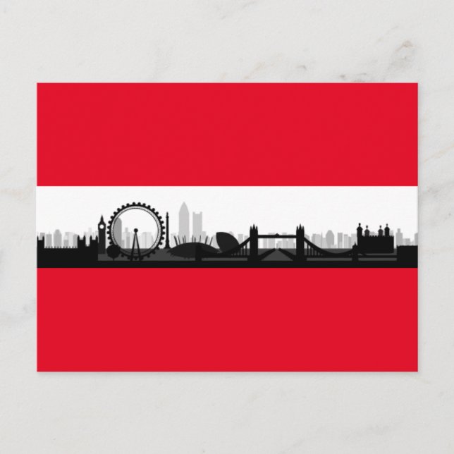 London England City Skyline Photo Carte postale (Devant)
