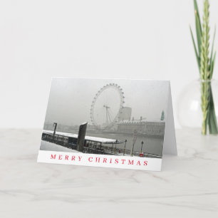 London Eye dans la carte de Noël hiver