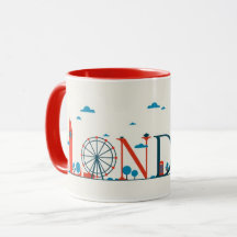 London Landmarks UK Red Mug