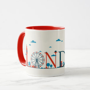 London Landmarks UK Red Mug