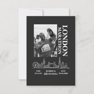 London Marathon Médaille Personnalisée Photo Merci