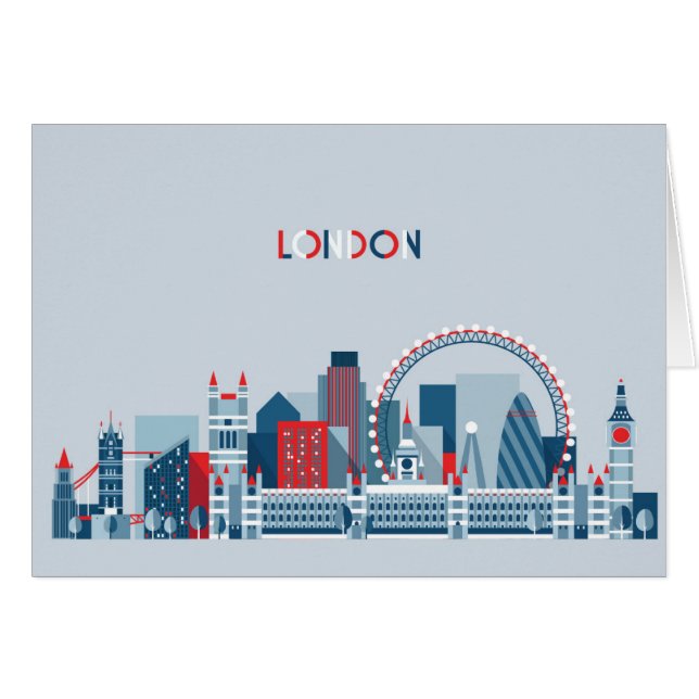Londres, Angleterre horizon rouge, blanc et bleu (Devant horizontal)