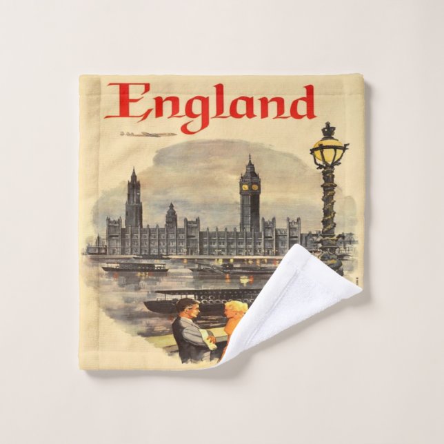 Londres Angleterre Style Vintage Big Ben  (Gant de toilette)