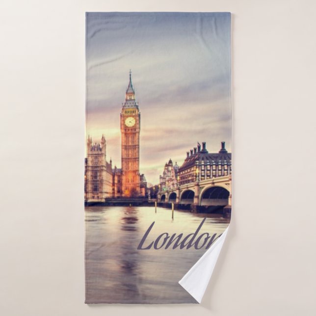 Londres Big Ben (Serviette de bain)