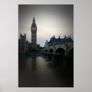 Londres - Big Ben - Thames - Poster