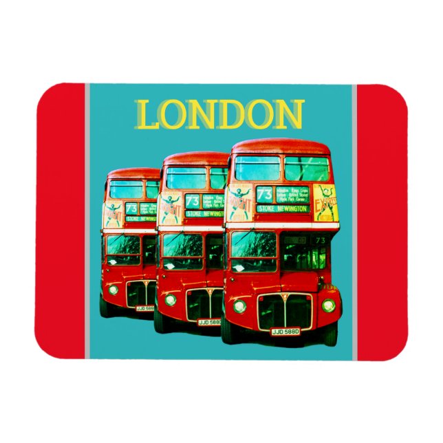 Londres Bus Fridge Magnet (Horizontal)