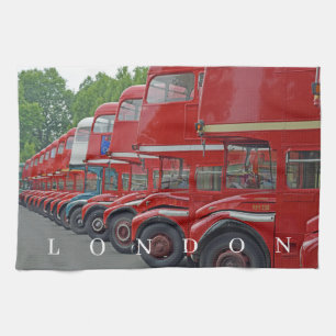 Londres bus thé serviette