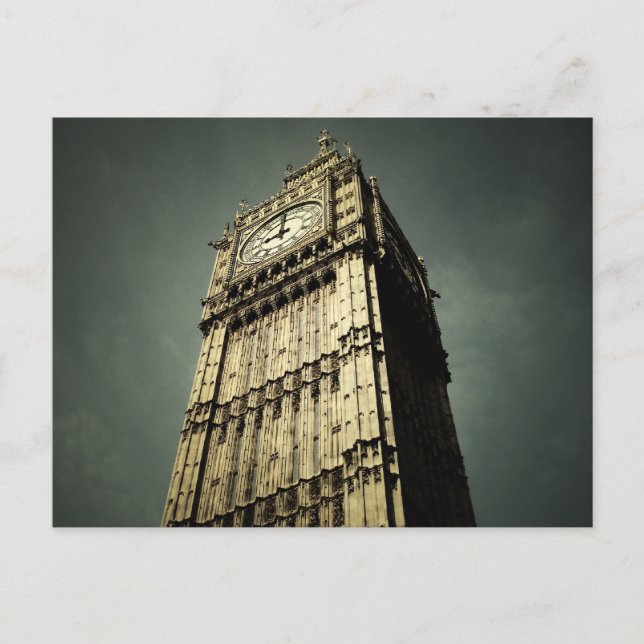 Londres, Carte postale des Chambres du Parlement (Devant)