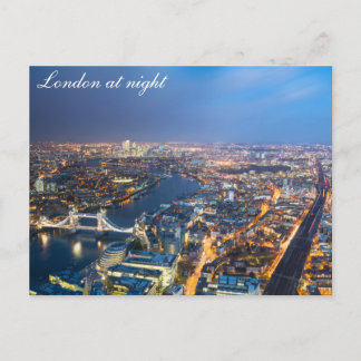 Londres la nuit - Carte postale Air View