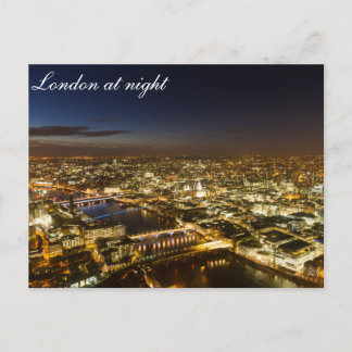 Londres la nuit - Carte postale Air View