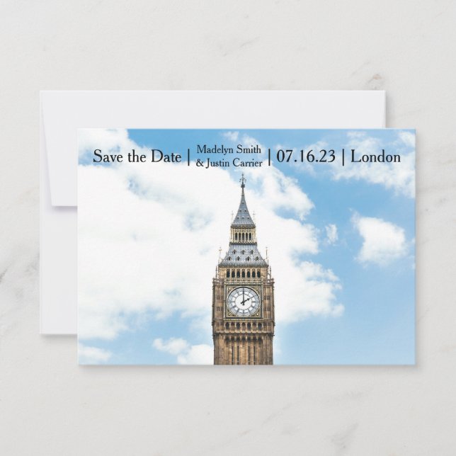 Londres Photo - 3x5 Save the Date (Devant)