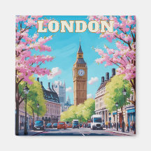 Londres Skyline Fridge Magnet - Iconic UK Souvenir