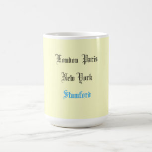 "Londres tasse de café de Paris New York"