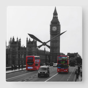 Londres tour Bus et Big ben horloge murale