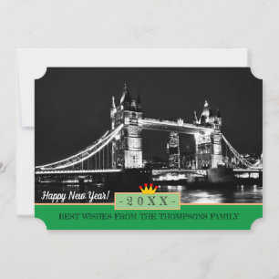 Londres, Tower Bridge et Bonne Année ! Carte de so