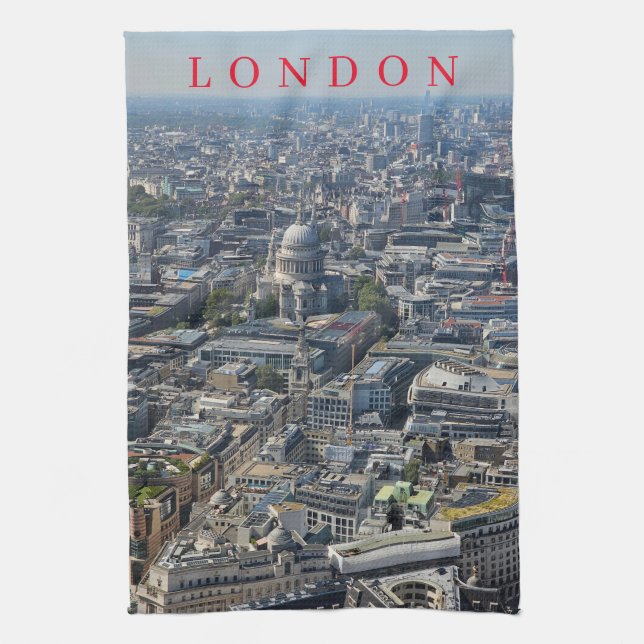 Londres vue panoramique serviette de thé (Vertical)